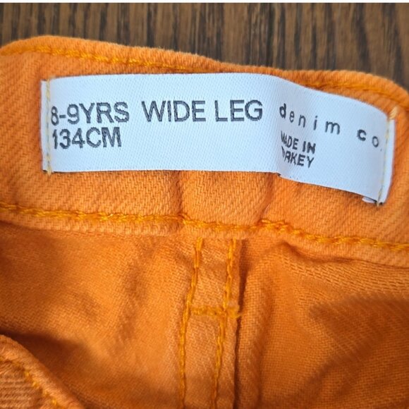 denim co orange wide leg jeans size 8-9 - Picture 6 of 9